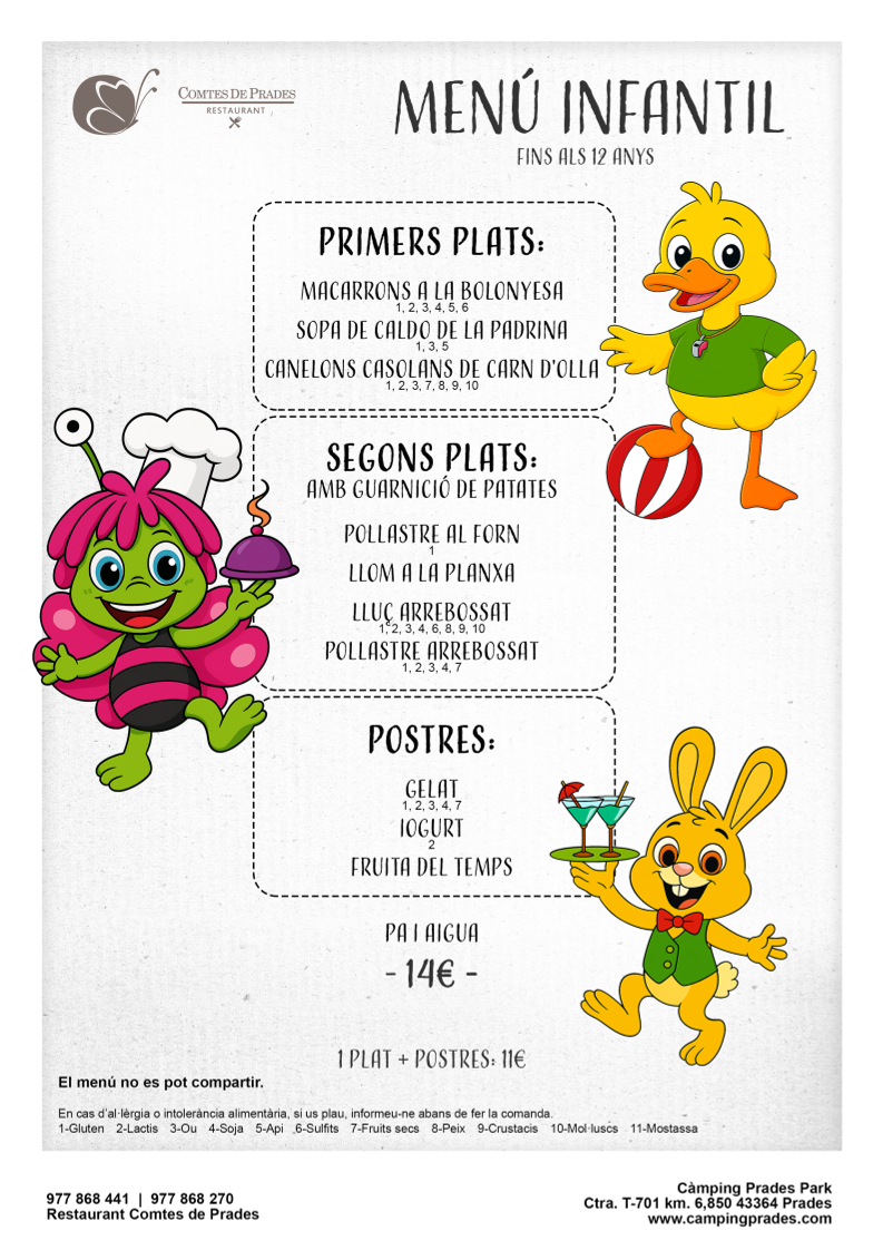 Menu Restaurant Comtes De Prades-1